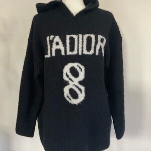 Black and White Cowl Neck Sweater